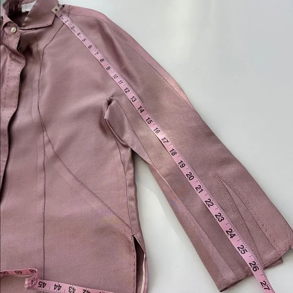 Chado Ralph Rucci Light Purple/Pink Vintage Silk Shantung Tunic M - Picture 7 of 11